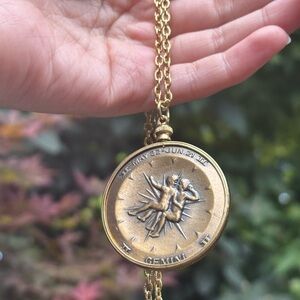 Bronze Gemini Zodiac Pendant Necklace